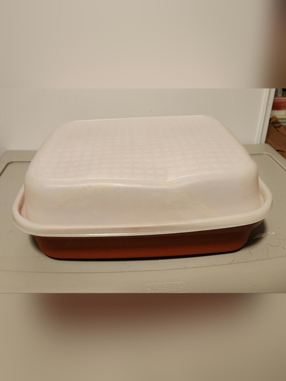 Vintage Tupperware Marinade Container Set Paprika Red With Lid